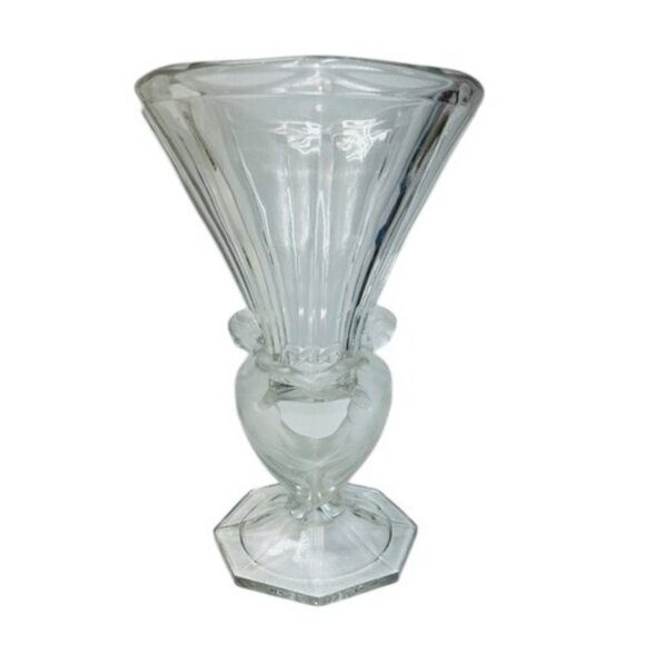 Vintage Walther & Sohne Art Deco Era Glass Vase with Figural Women READ - Picture 1 of 9